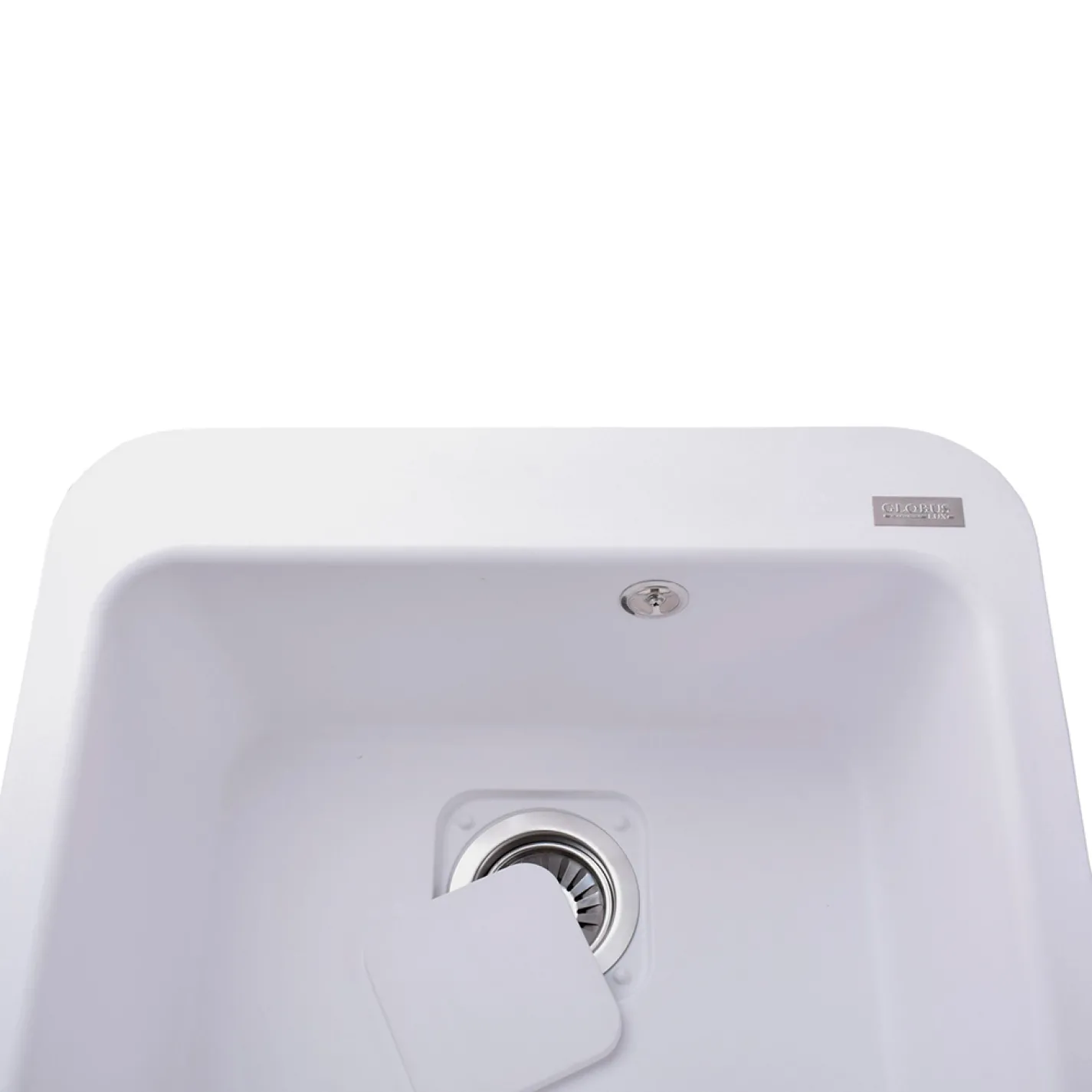 Гранітна мийка Globus Lux BARBORA 510х510-А0007, білий - Фото 2